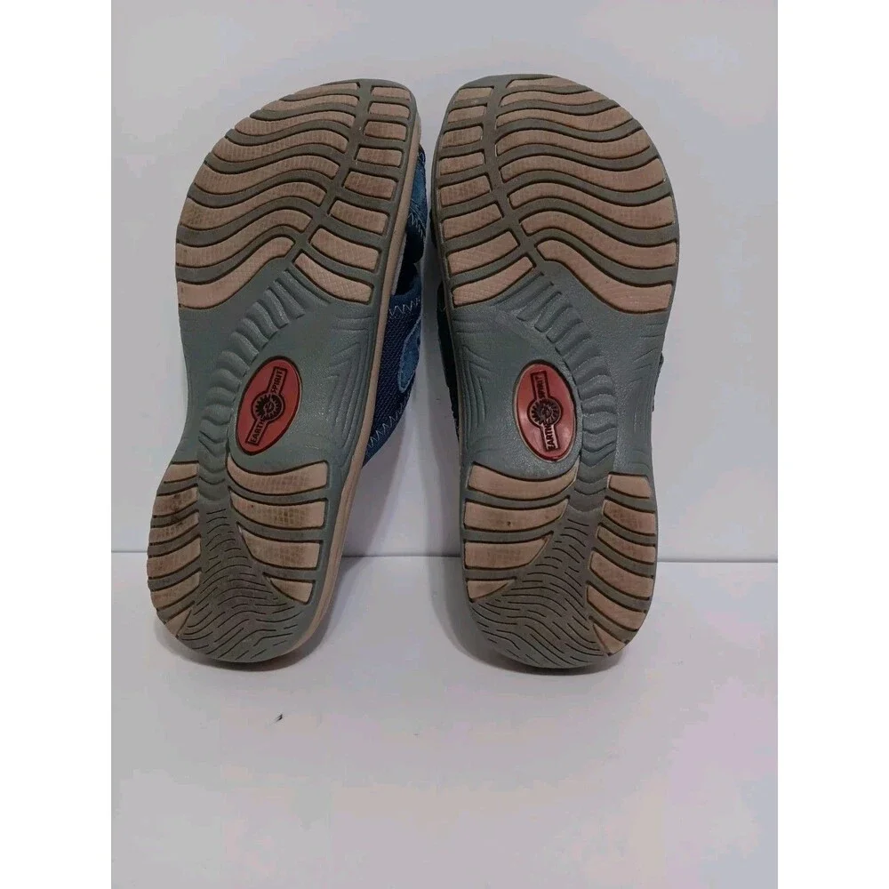 Gelron 2000 Earth Spirt Blue Leather  Sandals Women's Sz 6